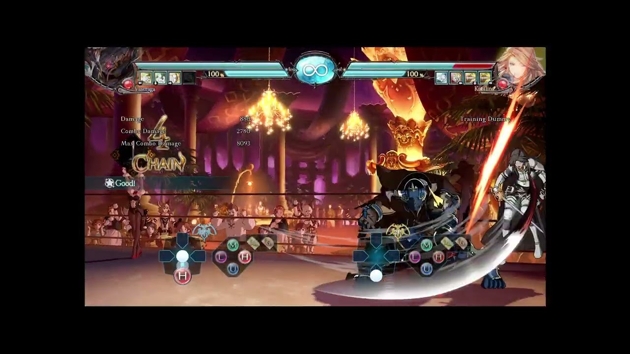 Vaseraga new OD combo damage comparison