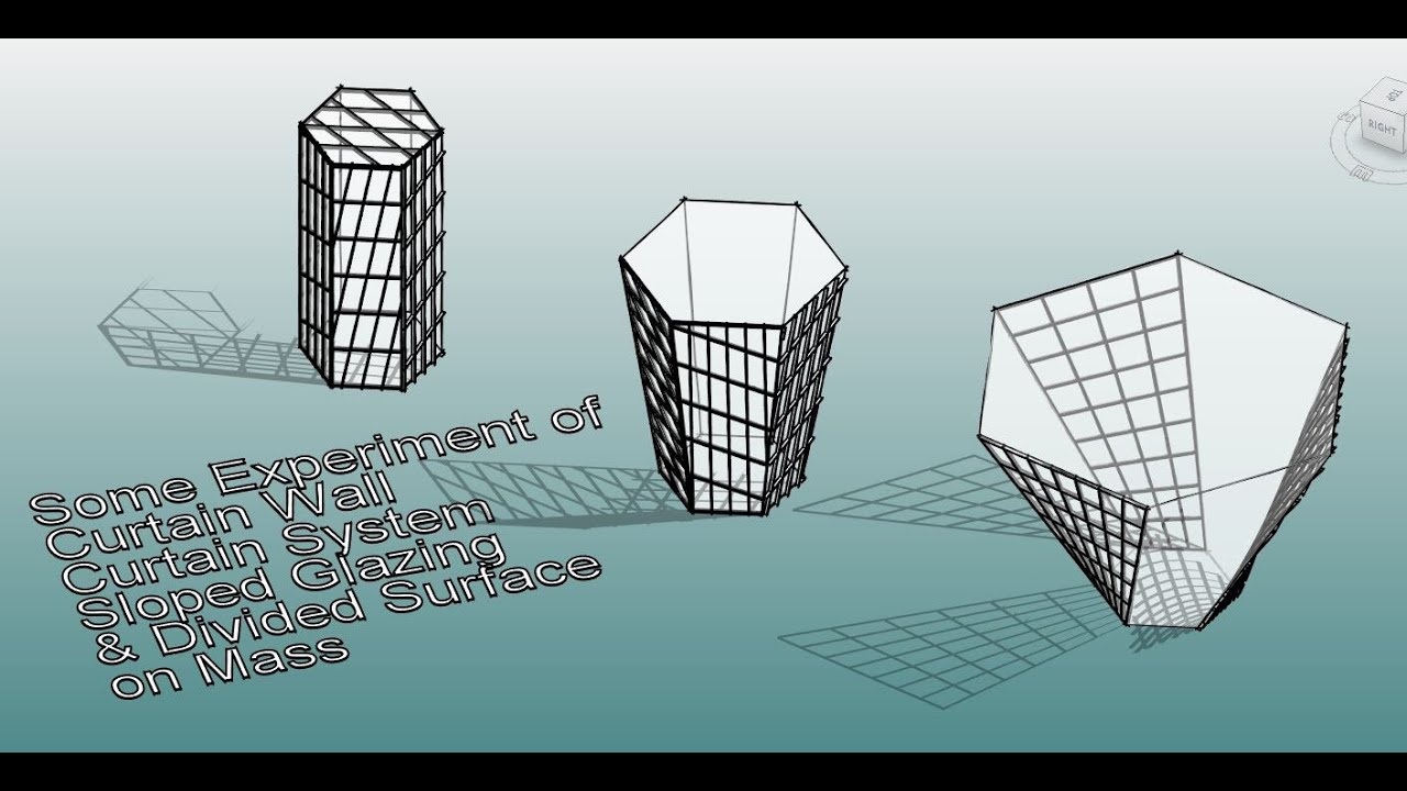 Повседневный Revit (День 301) — Навесная стена/Система навесных конструкций/Наклонное остекление/...