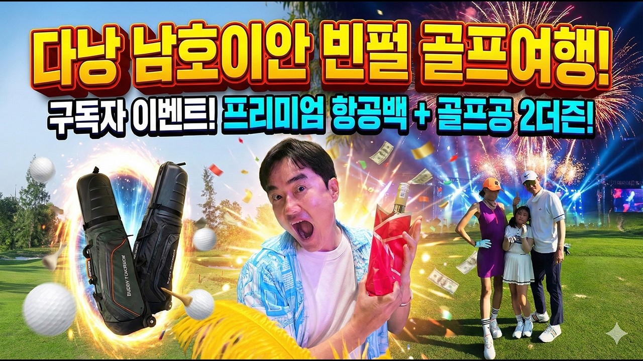신년 파티와 함께한 다낭 남호이안 빈펄 골프여행  (구독이벤트: 프리미엄 항공백 + 골프공 2더즌)