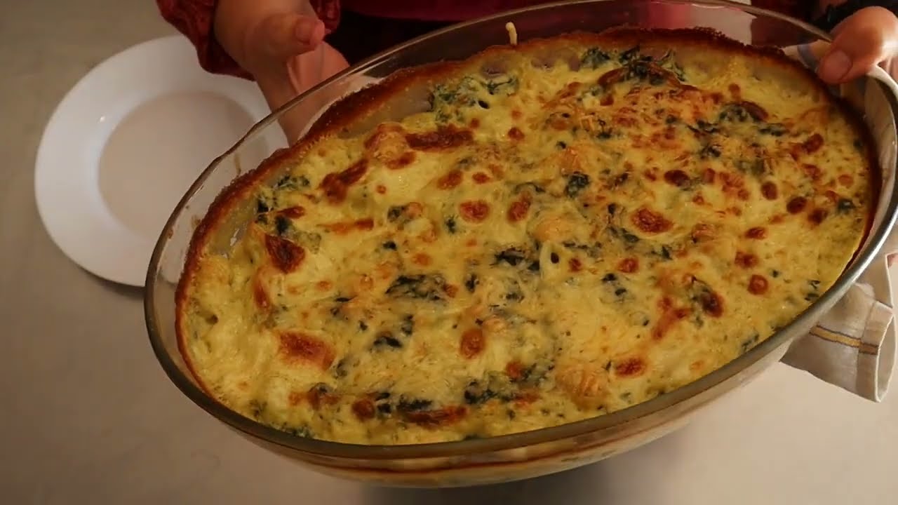 Gratin de gnocchis aux épinards #recettefacile #cuisinefacile #gratindelegumes