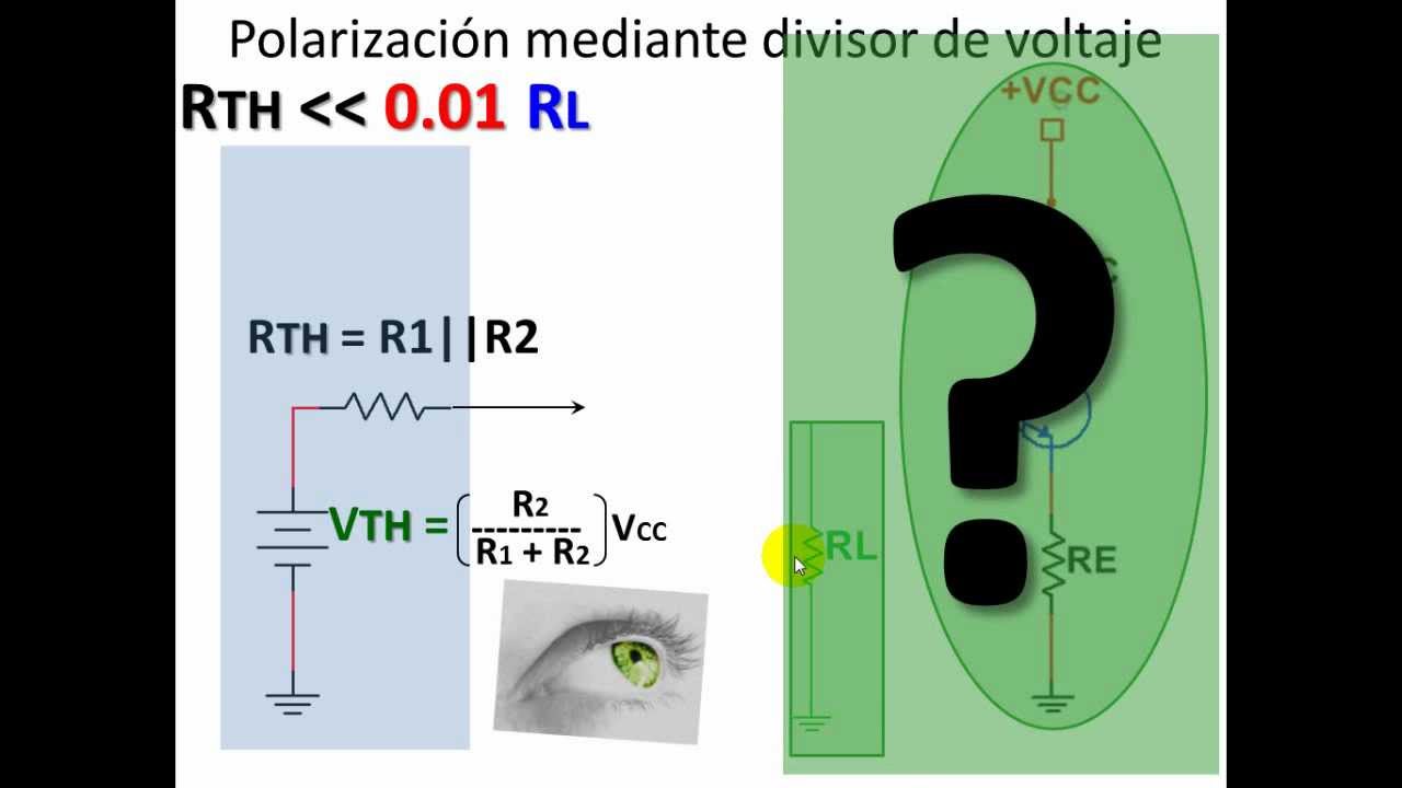 BJT Parte 07 Polarización por Divisor de Tensión de transistores