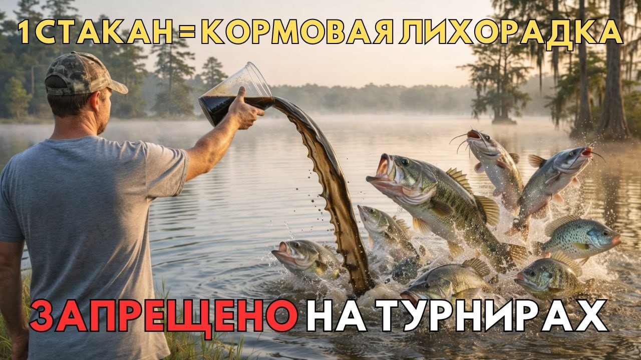 Вылей это в воду — смотри, как рыба собирается вокруг, запрещено на турнирах!