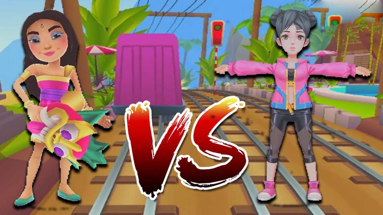 subway surfers bali vs subway princess runner - epic race
