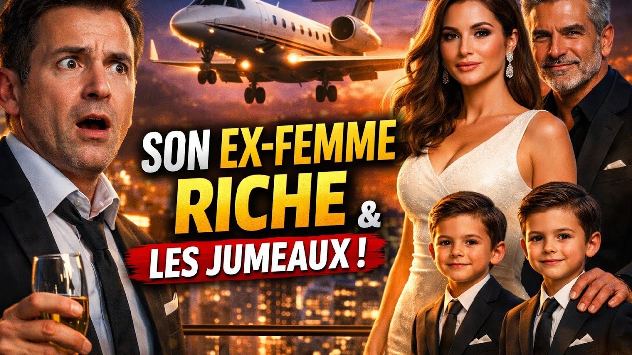 Il se moquait de son ex pauvre… jusqu’à ce qu’elle descende d’un jet privé avec les jumeaux 😱✈️