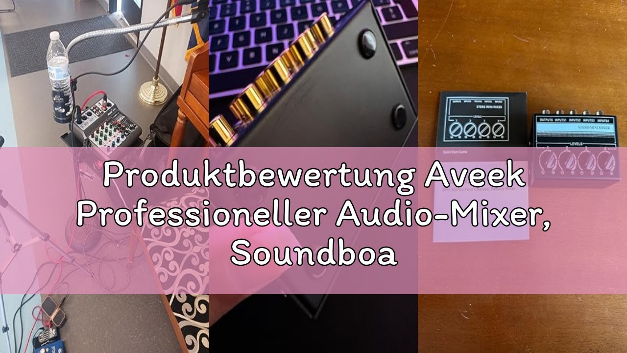 Produktbewertung Aveek Professioneller Audio-Mixer, Soundboard-Mischpult mit 5-Kanal-Digital-USB-Blu