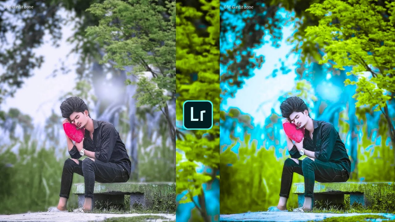 Blue and lime green effect Lightroom photo editing//preset download free//