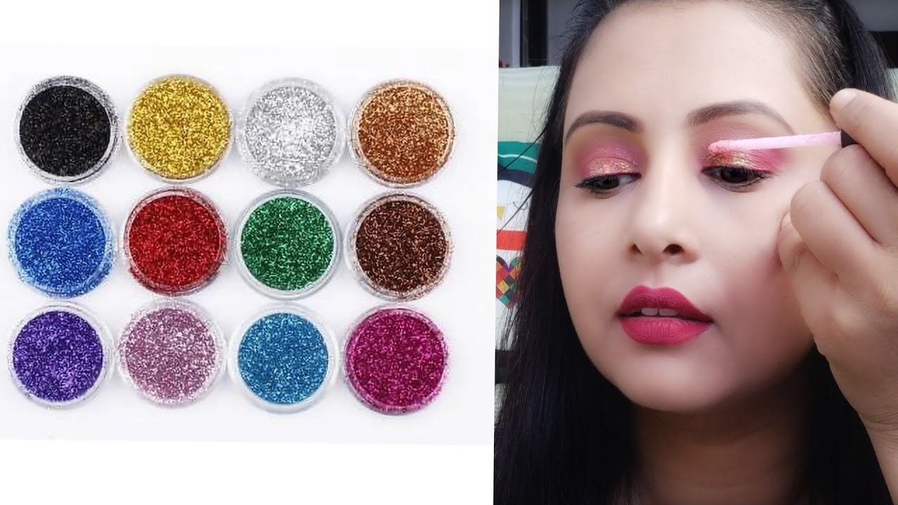How to avoid mistake while applying Glitter eyeshadow(Hindi) | 2 Easy step for beginners | Kaurtips