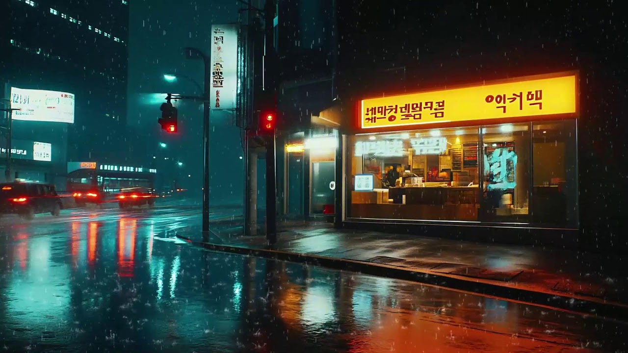 Rain Falling Outside the Window 🌧️ | Calm Lofi Music