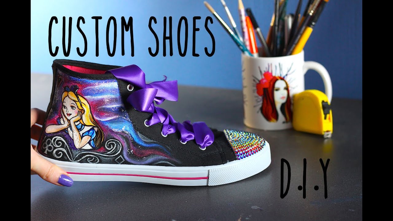 Tutorial: How to Paint Shoes! PAINT BLING & CUSTOMIZE Pinterest Tumblr How to