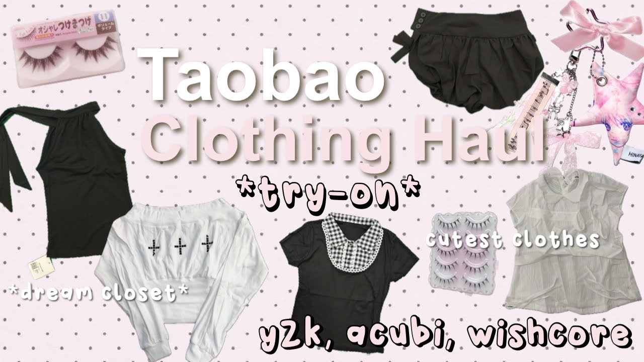 Примерка эстетичной одежды с Taobao ♬⋆.˚ || y2k, acubi, wishcore, честный отзыв