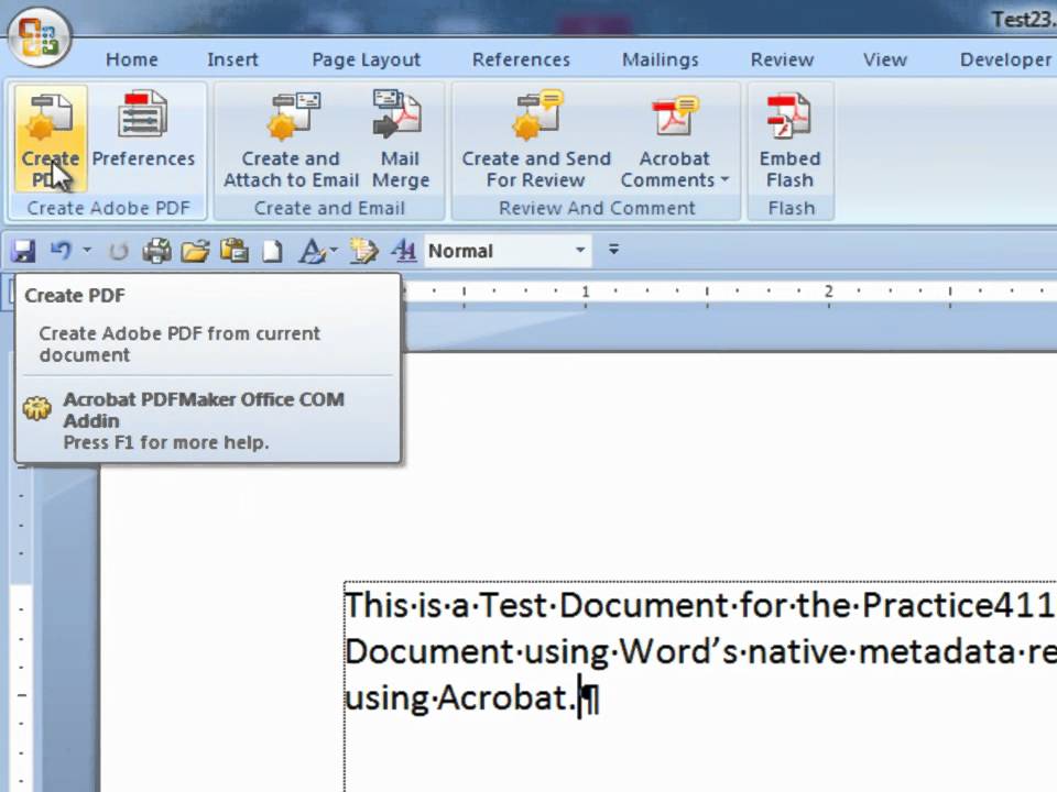 Tutorial: Removing metadata from Word 2007 documents