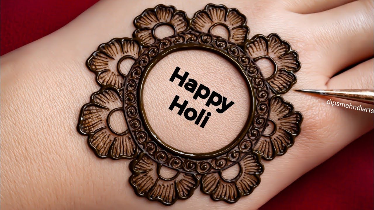 Holi Special Mehndi Design 2026 🌸 | Easy Back Hand Mehndi Design | Latest Holi Mehndi