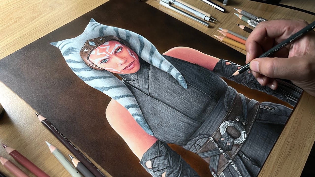 Drawing Ahsoka In 15 Hours! | Mind-Blowing Realistic Star Wars Art