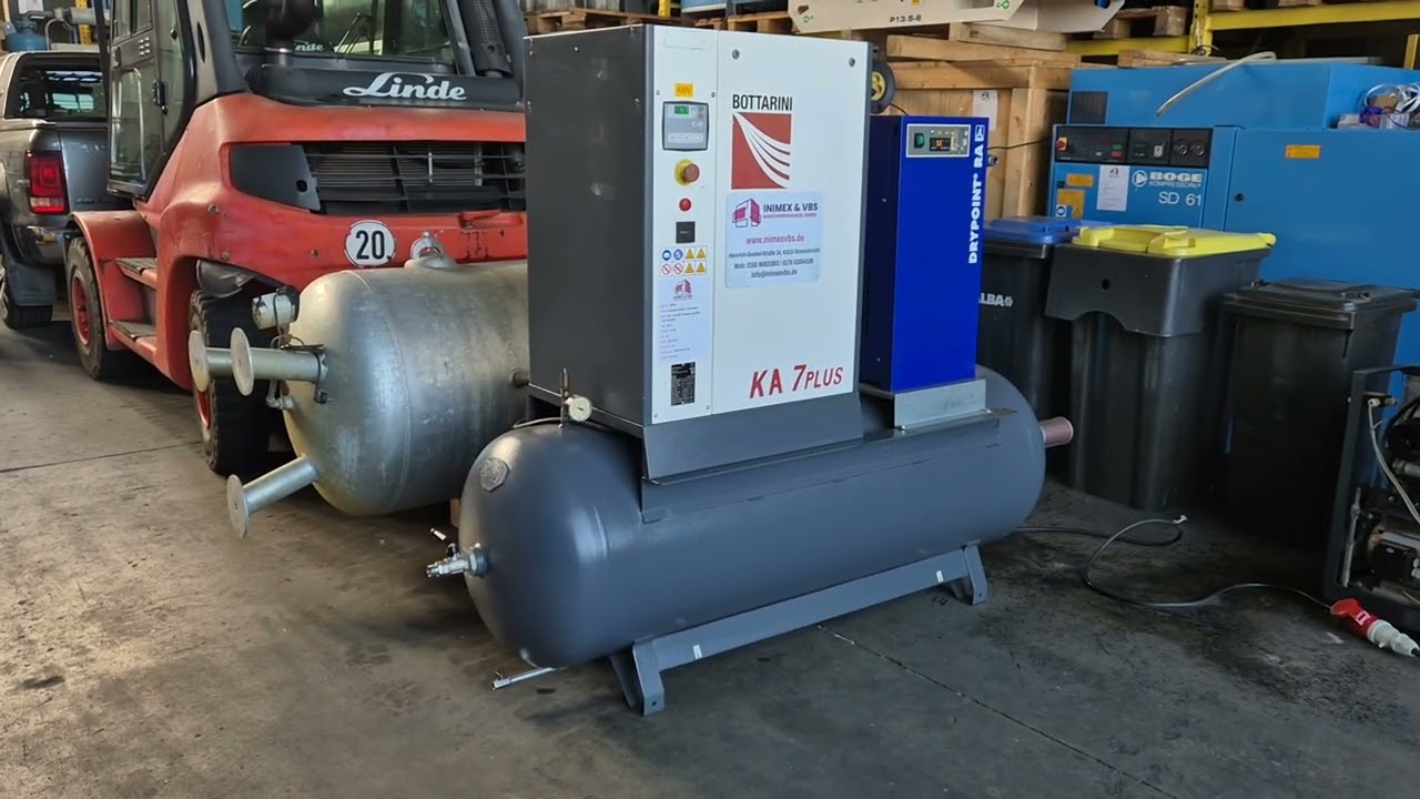 Schraubenkompressor Gardner Denver (Champion) KA 7 Plus mit trockner und 500L Behälter - Nr. 648