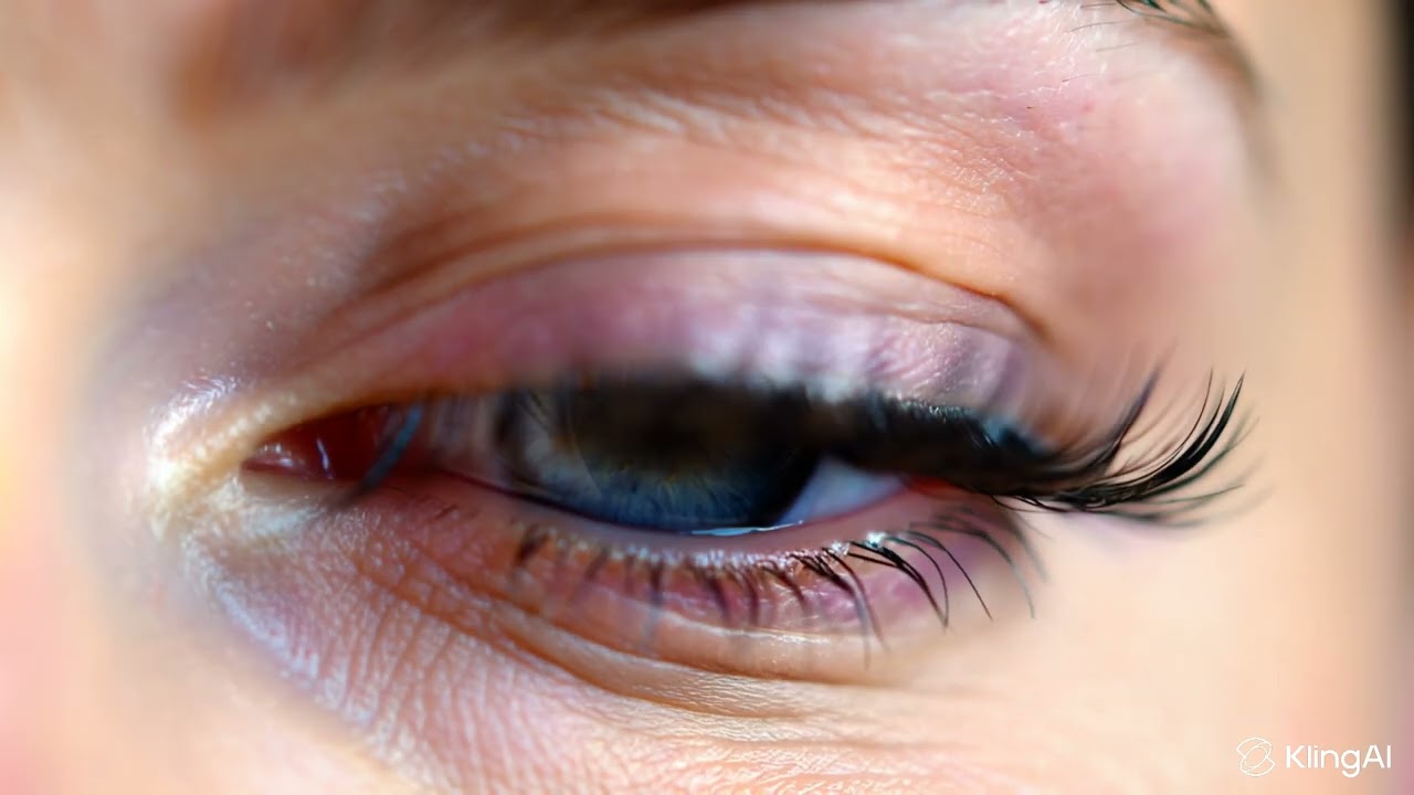 Universe in a Glance: Hyper-Macro of a Blue Eye