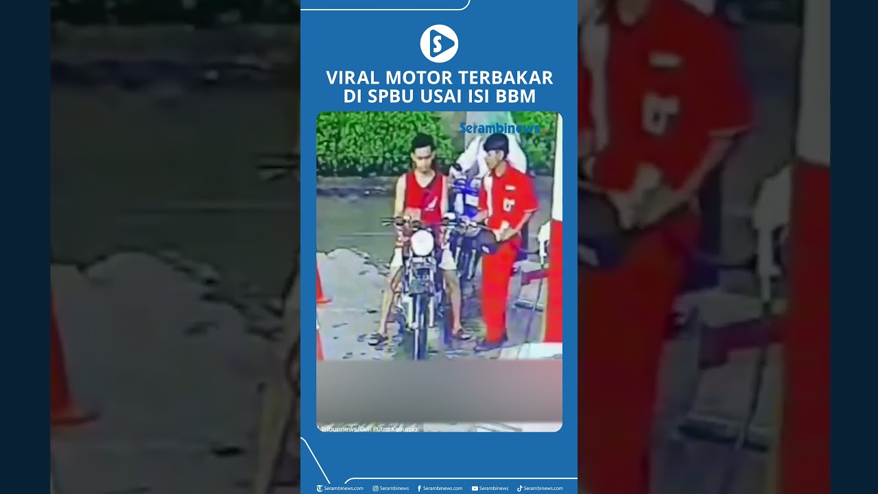 Viral Motor Terbakar di SPBU Usai Isi BBM