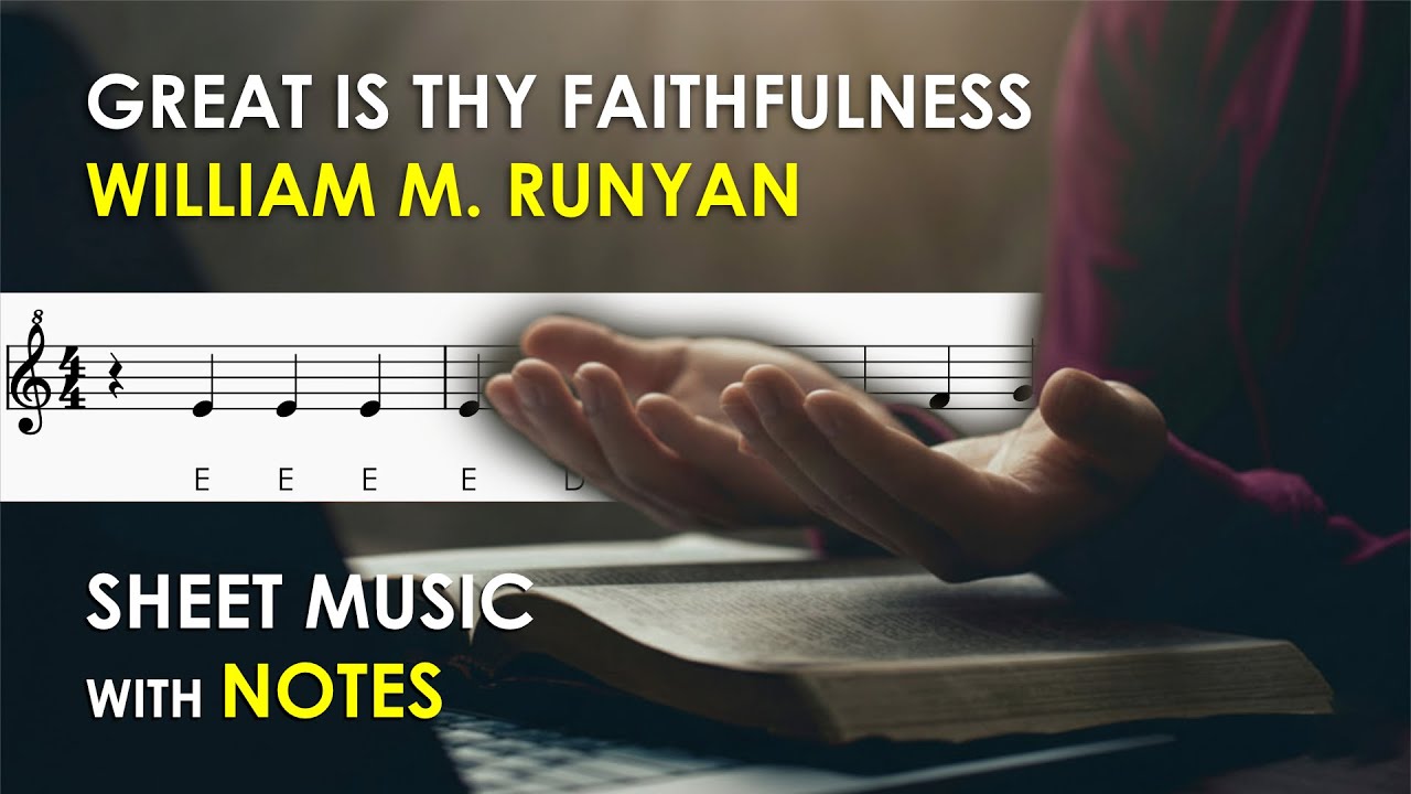Great Is Thy Faithfulness | Sheet Music with Notes for Recorder, Violin Tutorial | William M Runyan