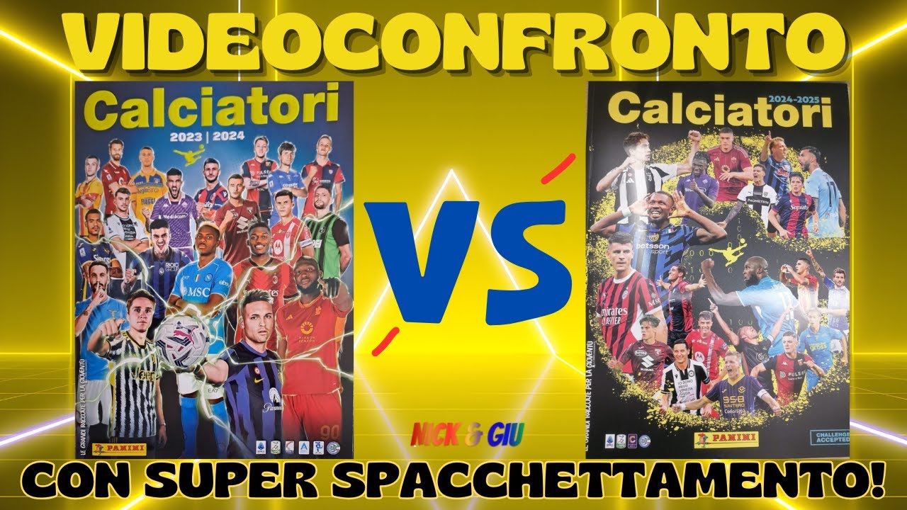 CALCIATORI PANINI 2024 25 Vs 2023 24 - videoconfronto e super spacchettamento! 🤩