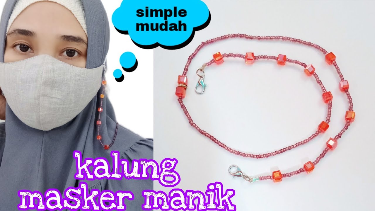 DIY Kalung masker manik ||  strap mask connnector