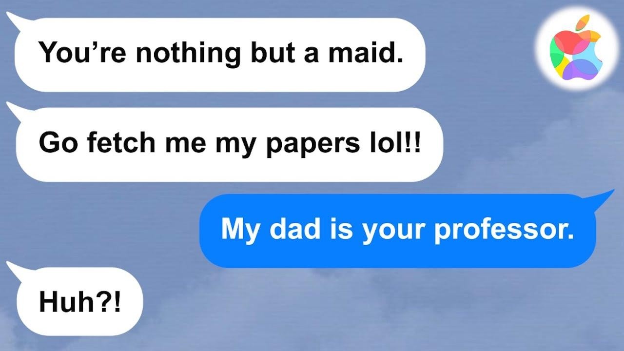 【Apple】SIL insults me in front of her professor not knowing it's my father.