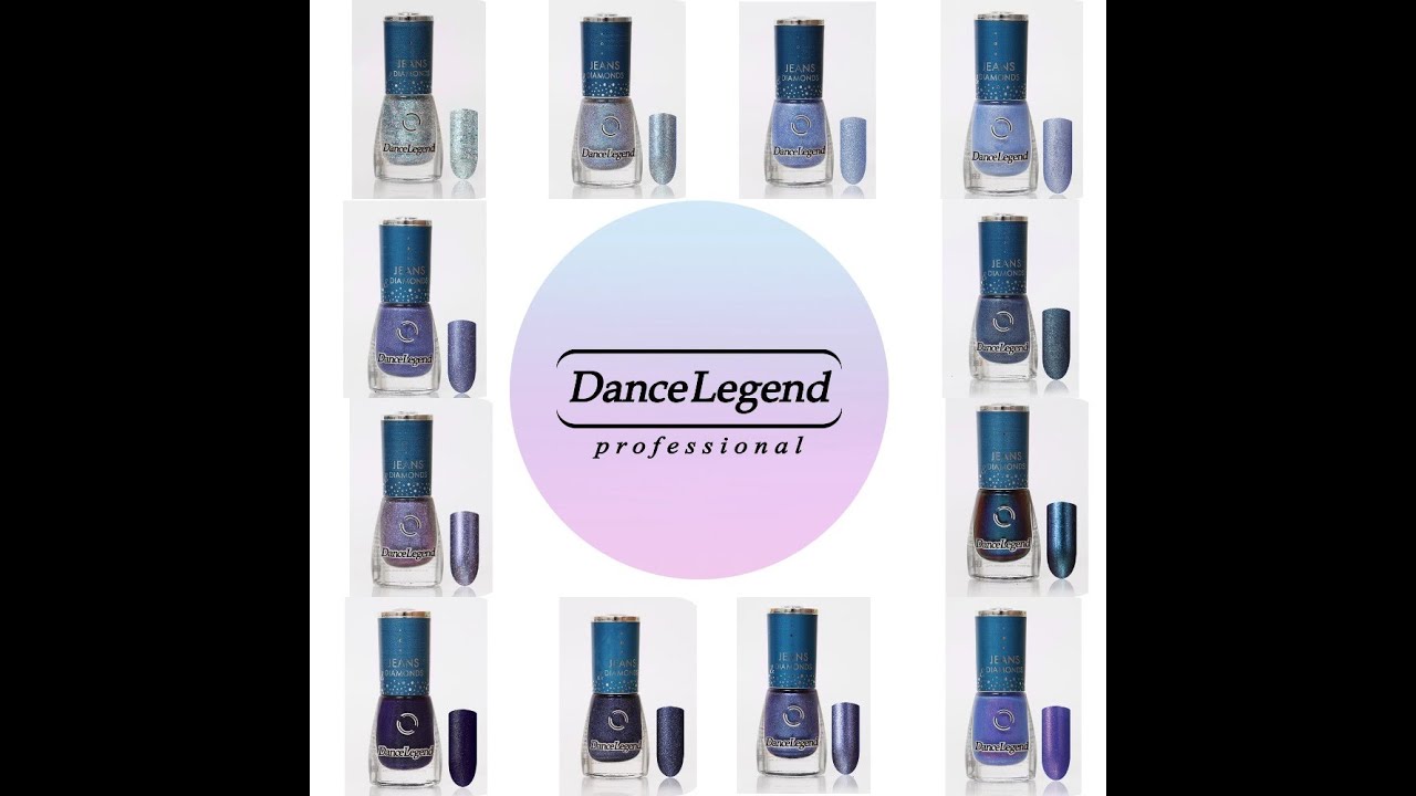 Обзор и выкраска лаков Дэнс Легенд джинсовая коллекция/Dance Legend Jeans & Diamonds