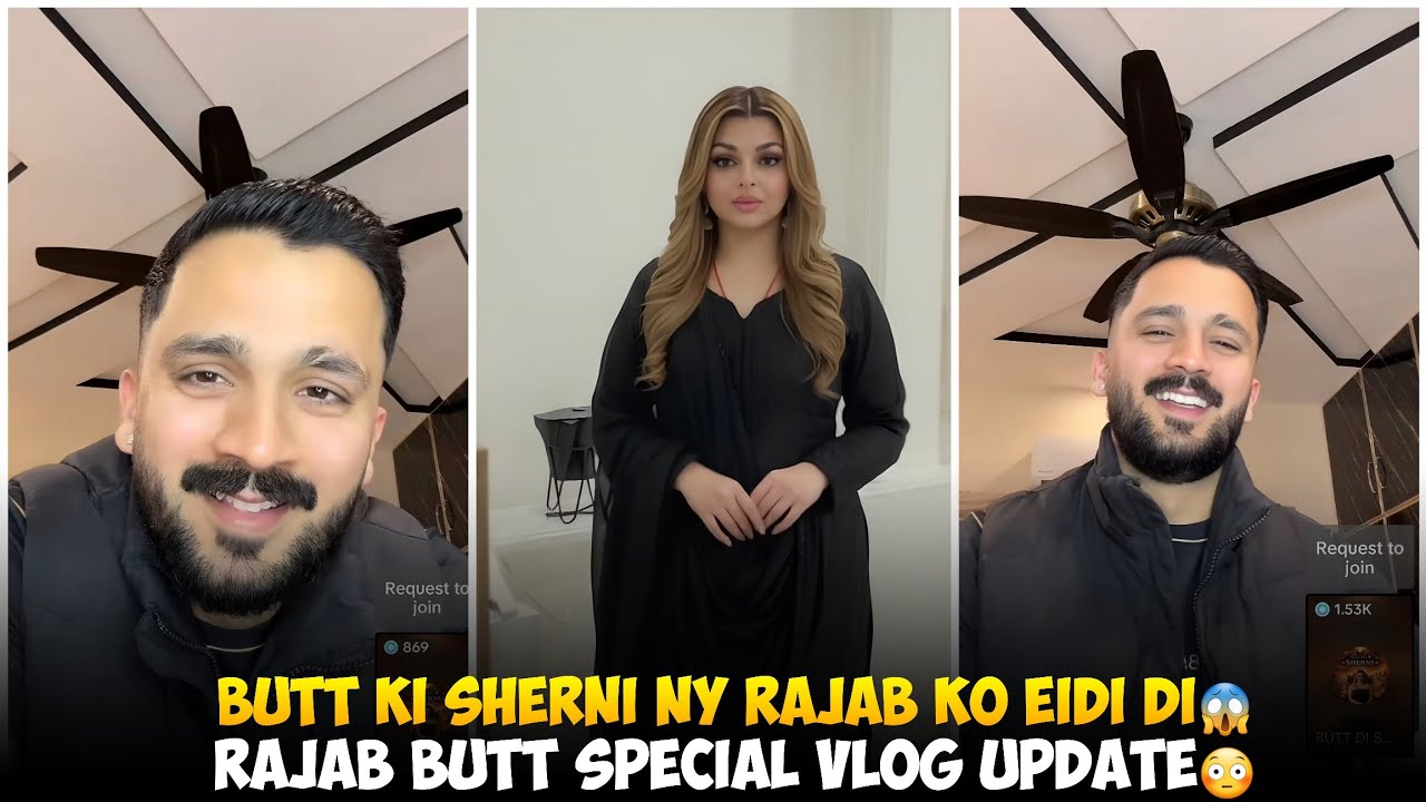 Butt Ki Sherni Ny Rajab Butt Ko Eidi Di | Rajab Butt Special Vlog Update | Rajab Ko Kitni Eidi Mili