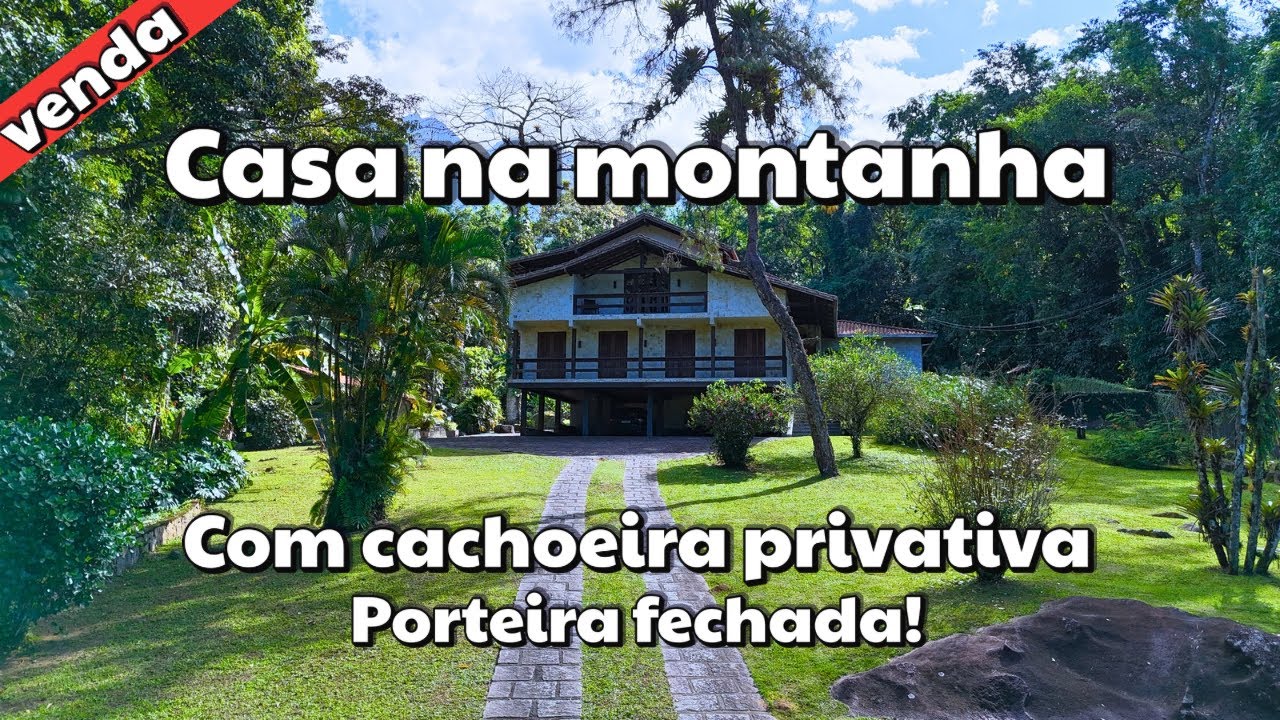 Espetacular casa na montanha com cachoeira particular. Porteira fechada!