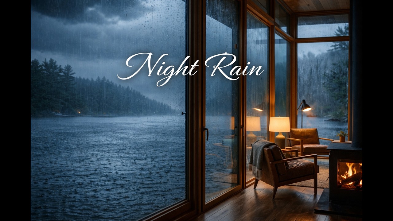 Rainy Night Focus 🌧️ Deep Calm for Study & Productivity | Heavy Rain Sounds