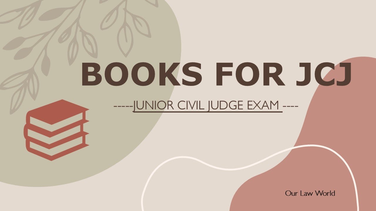 BOOKS For JCJ ( Junior Civil Judge Exam) | HOW TO PREPARE for JCJ #jcj #civiljudgeexam #APJCJ #TSJCJ