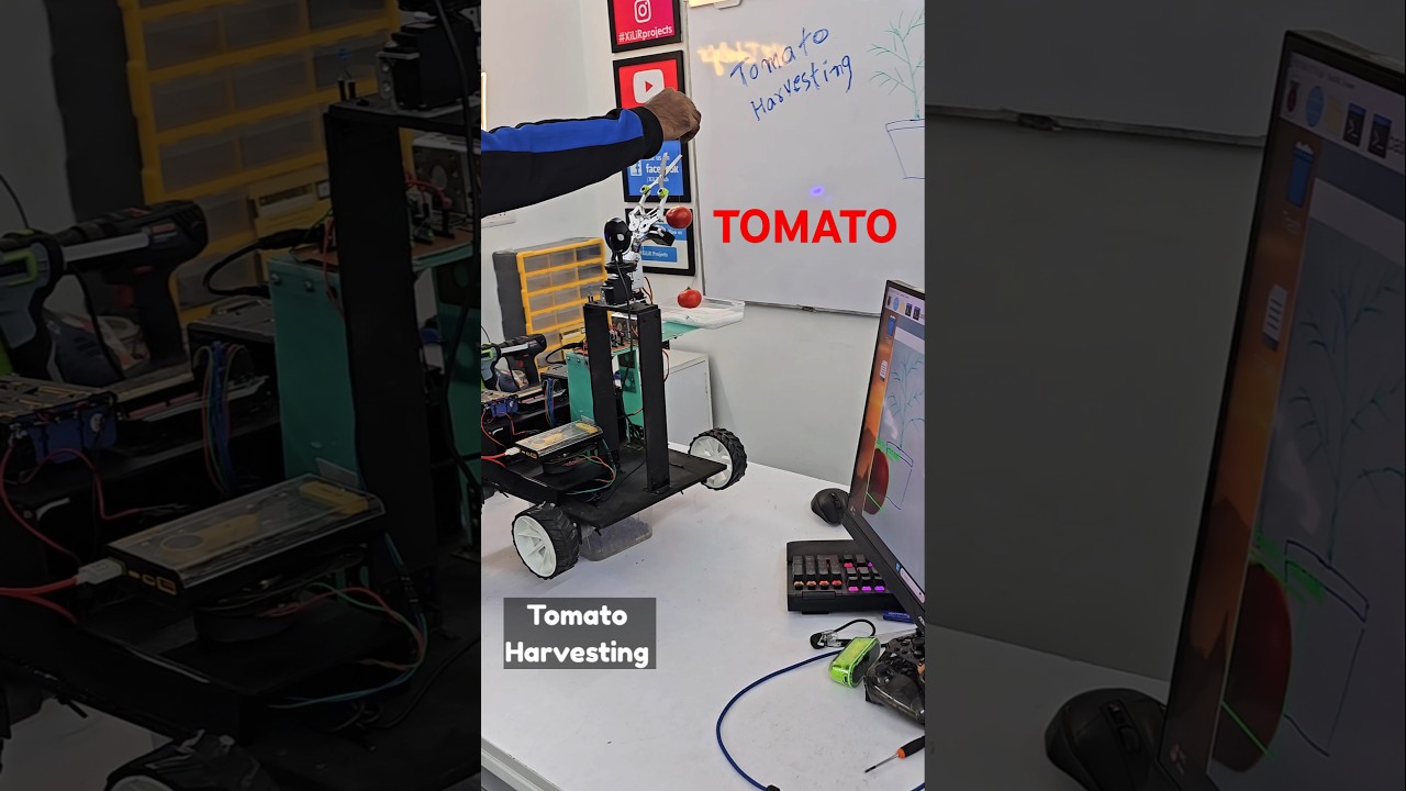 🍅 Tomato Harvesting Project using Raspberry pi #robot #project #ideas #arduino