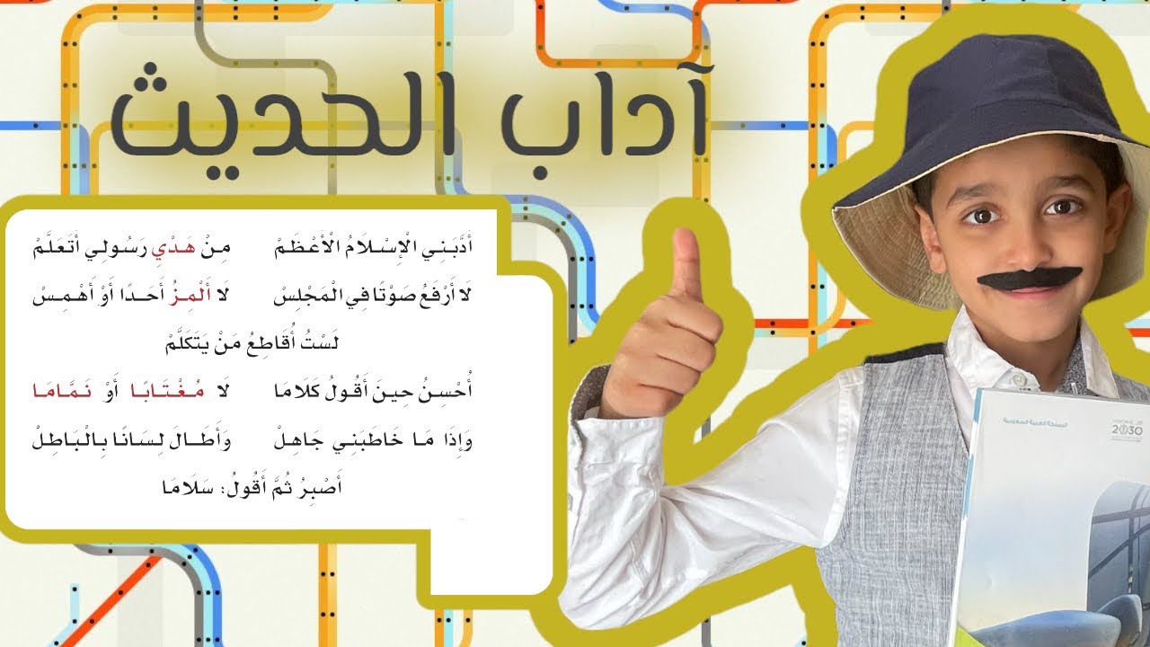 نشيد آداب الحديث أدبني الإسلام الأعظم | لغتي الصف الثالث الابتدائي | قصص نواف