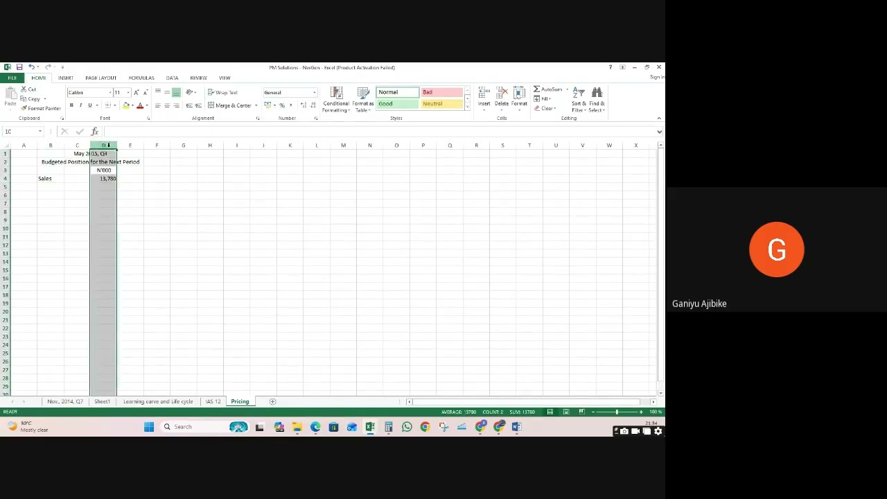 PM- PRICING DECISION- (MAY 2015)