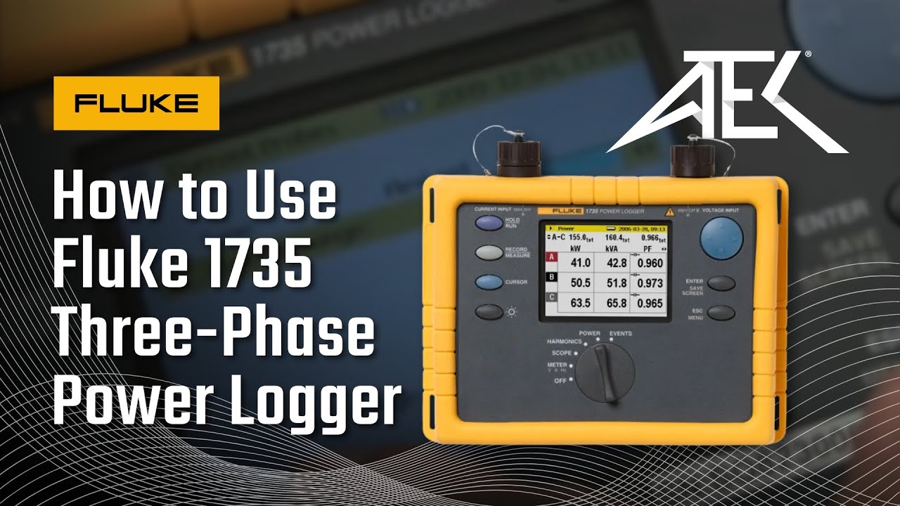 How to Use a Fluke 1735 Three-Phase Power Logger