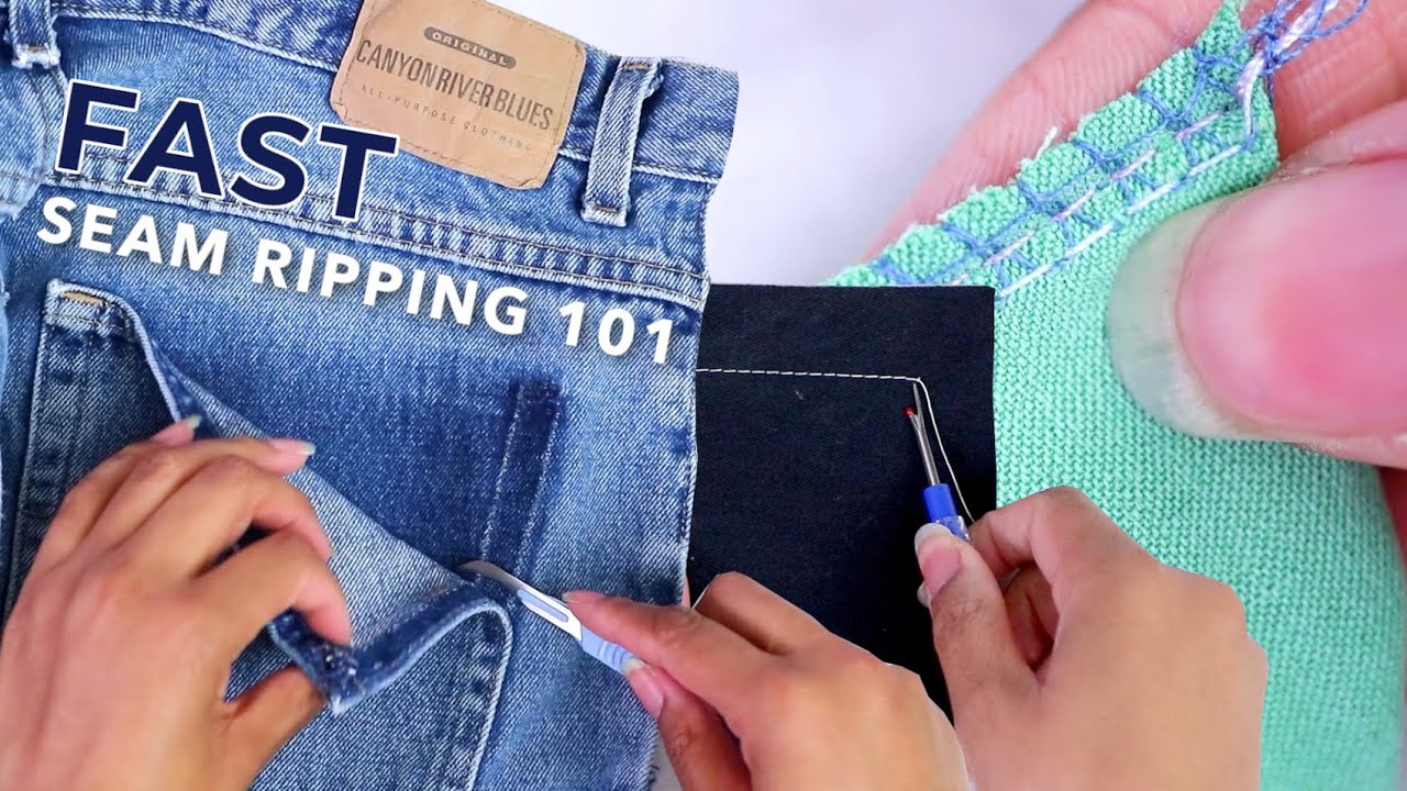 5 FAST ways to Rip Seams! | straight, chain, serger, denim stitches