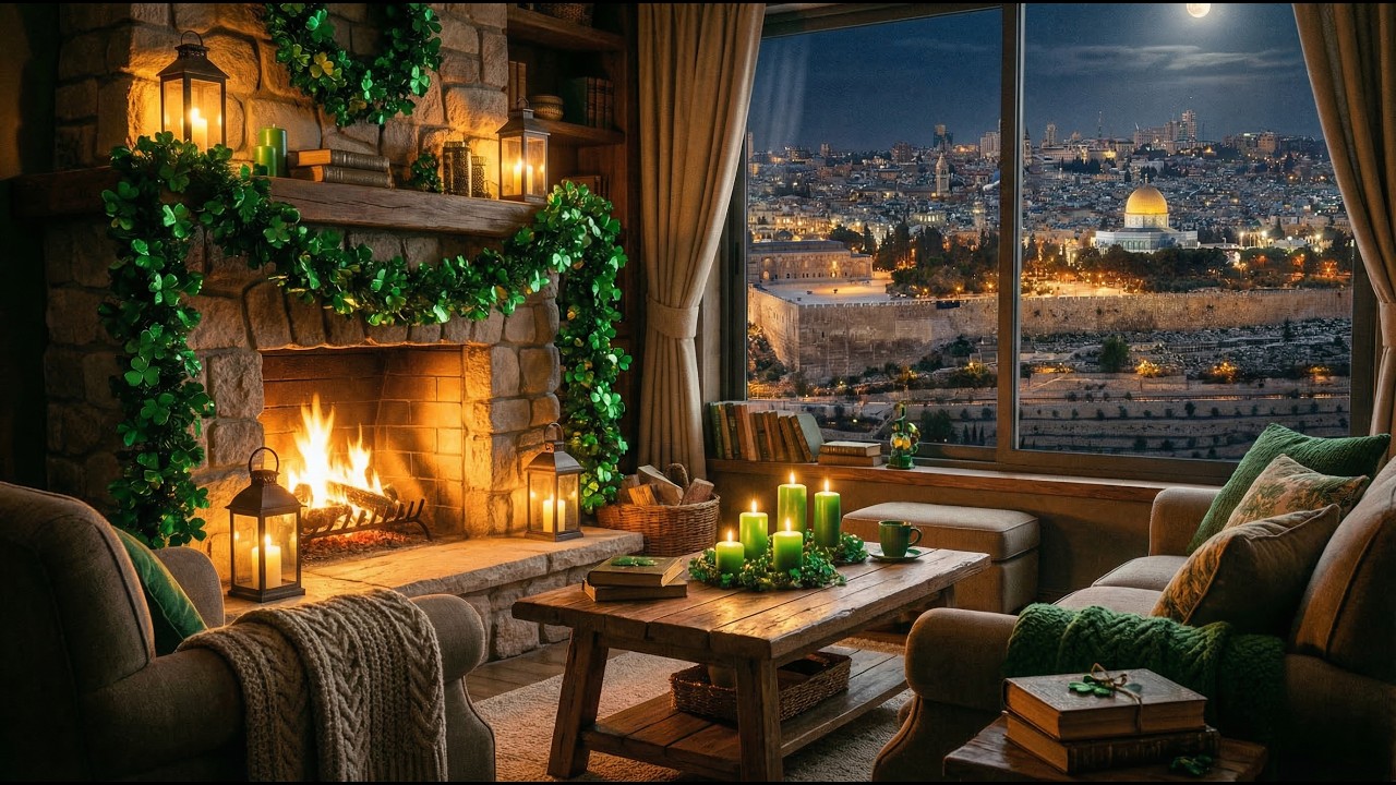 ☘️ St. Patrick&rsquo;s Day Cozy Fireplace LIVE | Irish Pub Music & Celtic Tavern Ambience 🔥 Relaxing Night