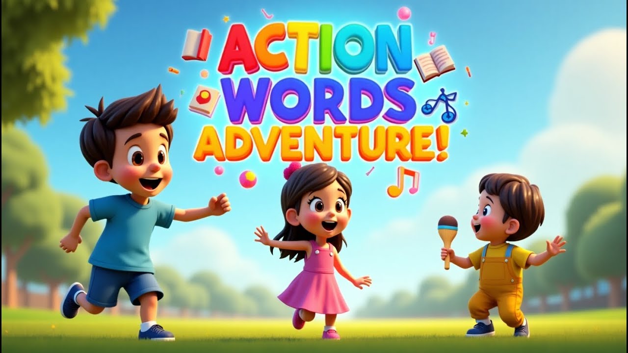 Action Words Adventure | Fun Learning with Kids | Learn Action Words for Kids | Amazesphere Kids