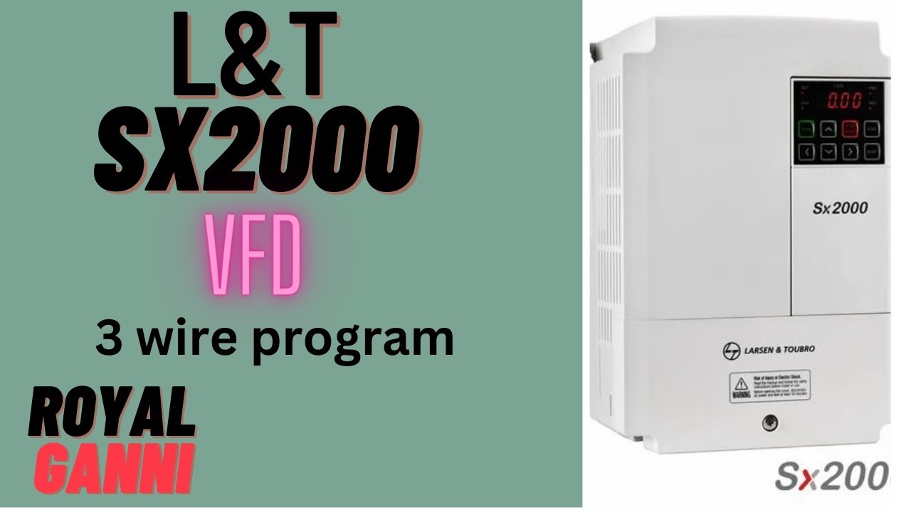 L&T sx 2000 vfd program in telugu || 3 wire operation sx 2000 #drive #vfd