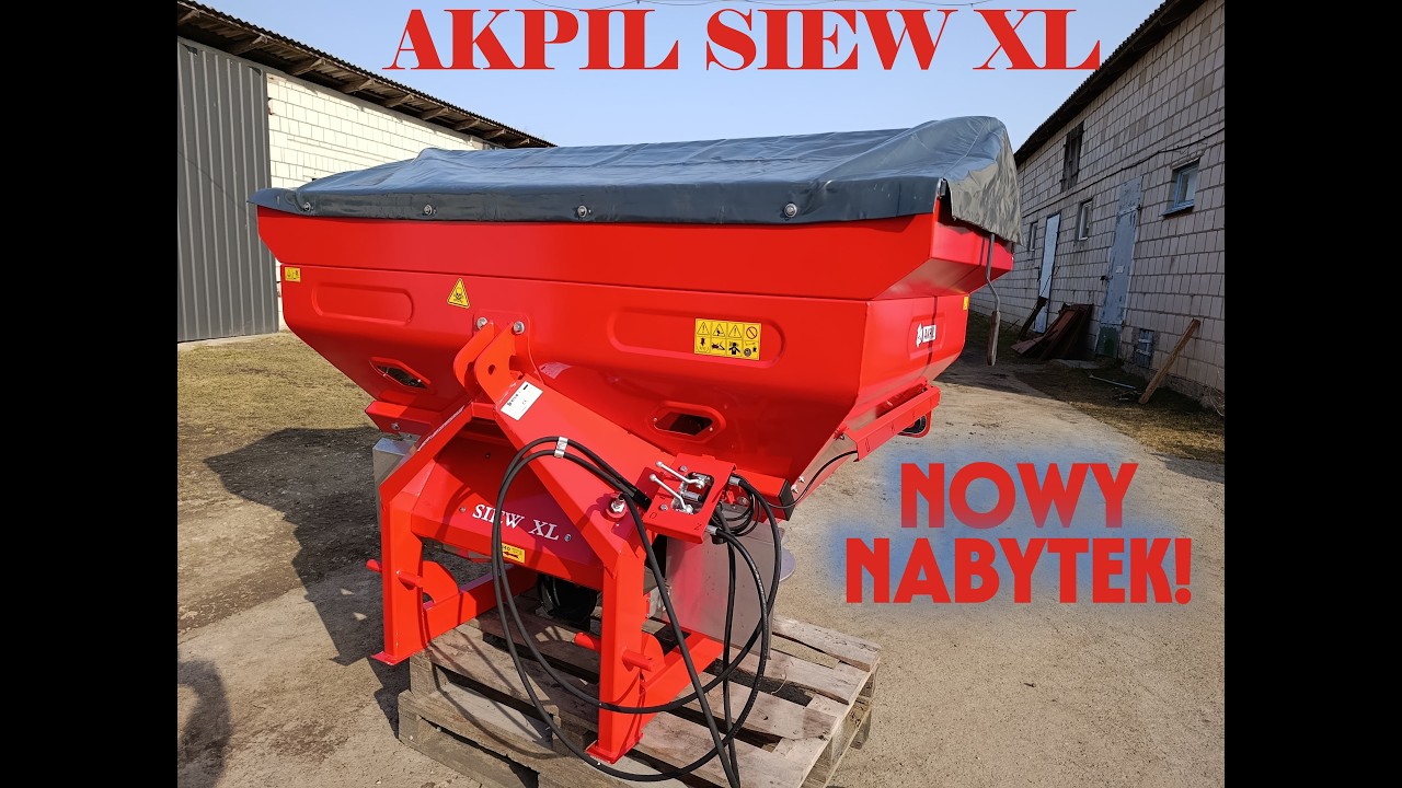 Nowe nabytki 2026 Rozsiewacz Akpil Siew XL 1200l i łącznik hydrauliczny do Kubota M5-112.