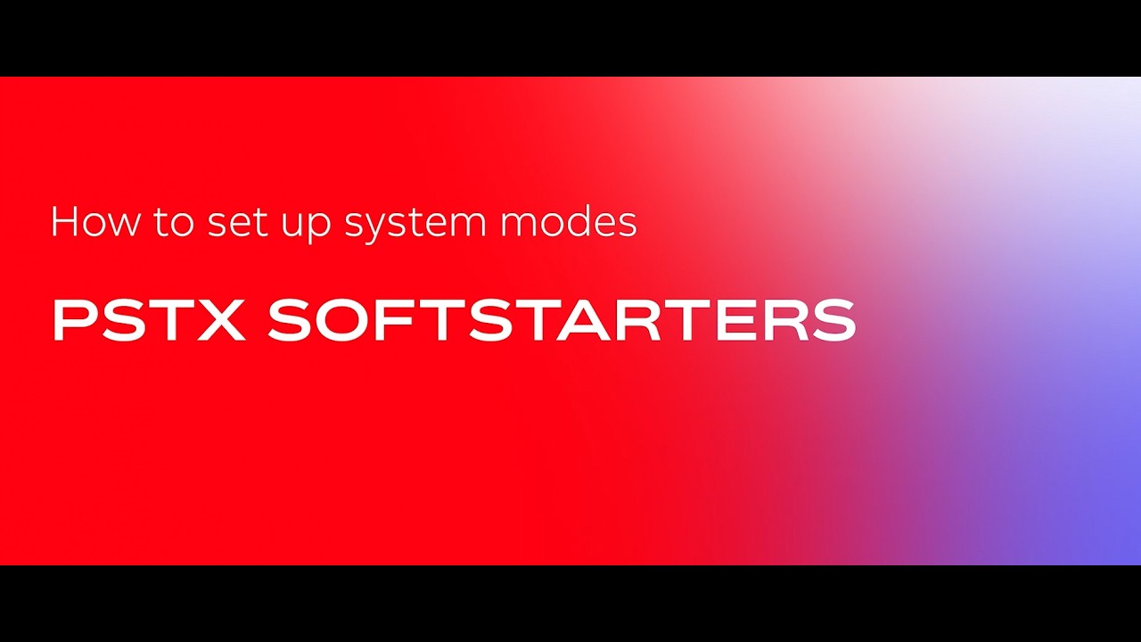 How to use the different system modes on ABB PSTX Softstarters?