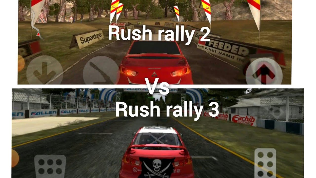 Rush rally 2 vs Rush Rally 3 Mitsubishi Lancer evo comparison!!!💥🔥🔥