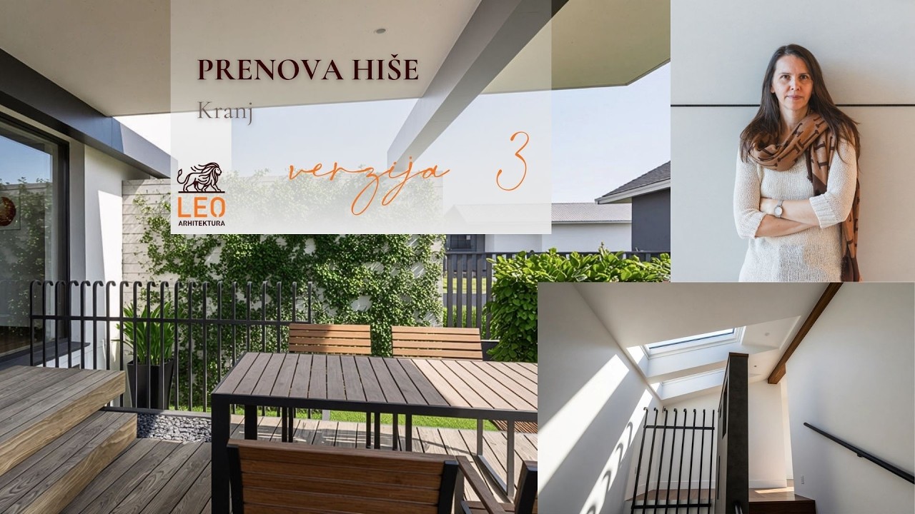 IDEJNA PRENOVA STAREJŠE HIŠE, prostorska racionalizacija in svetlobni koncept, Kranj - verzija V3