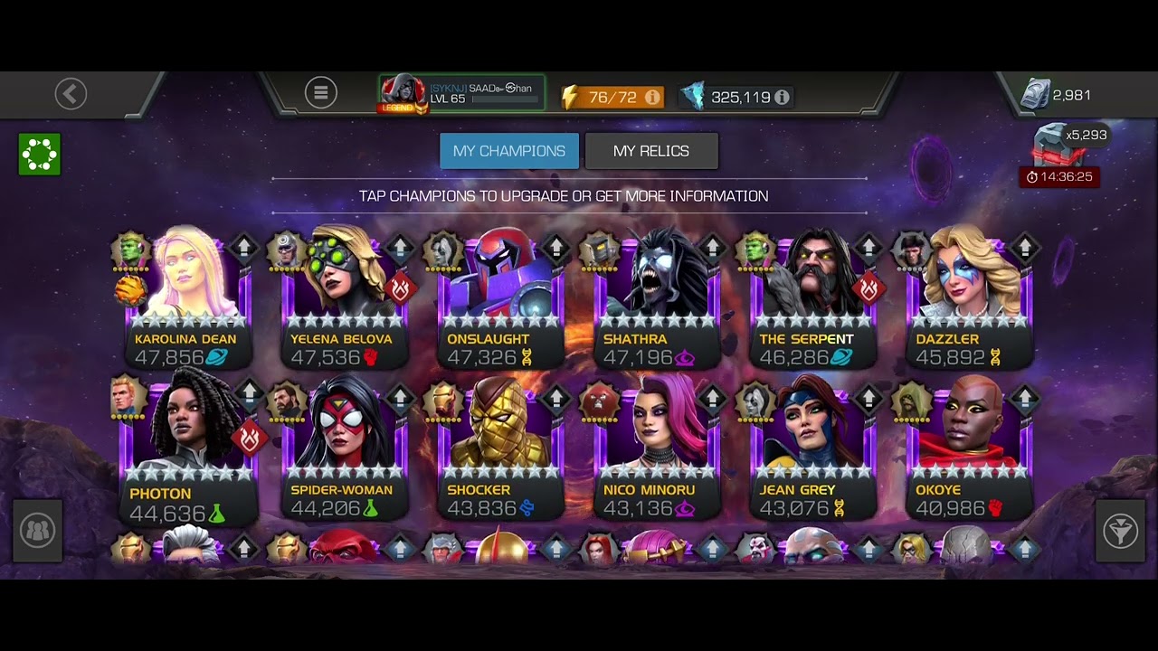 Mcoc Top 10 prestige level 65 account for sale more detail in description