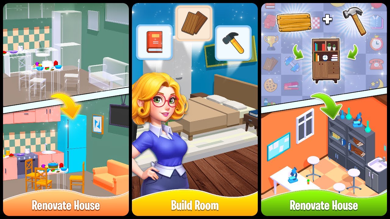 Merge home decoration Gameplay Android Mobile