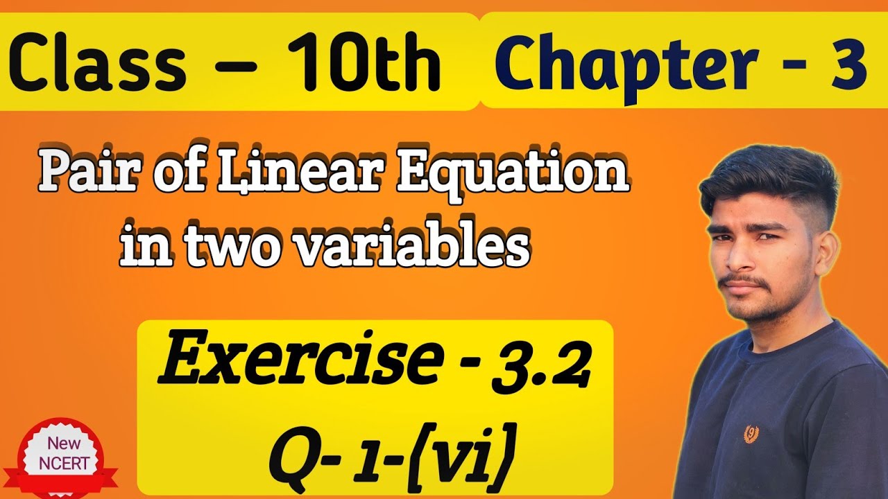 Substitution method, Ex-3.2 Q1 (vi) solution for class 10 | pair of linear equation class 10