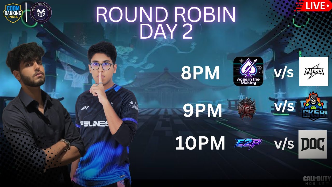 CODM T2 Rankings Live | ACES vs NRG • NEW GEN SIU vs G5 • E2P vs DOC