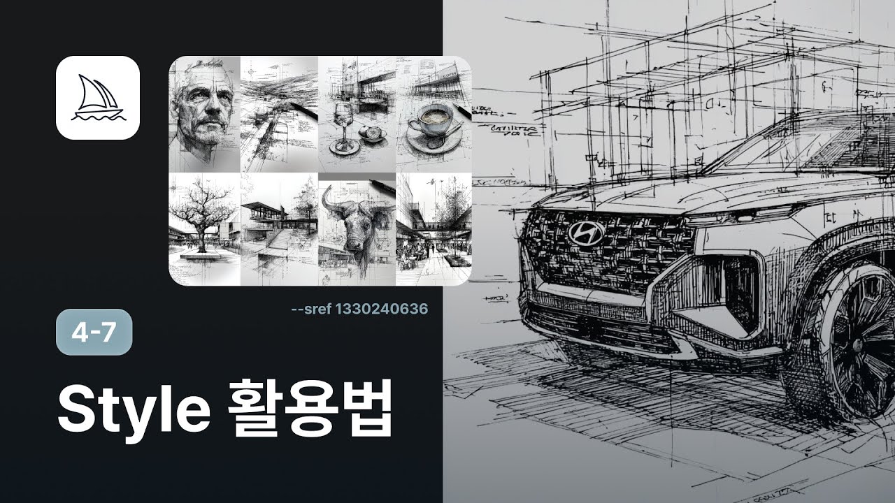 스타일 레퍼런스로 비슷한 이미지 만드는 방법 - 미드저니 강좌 4-7