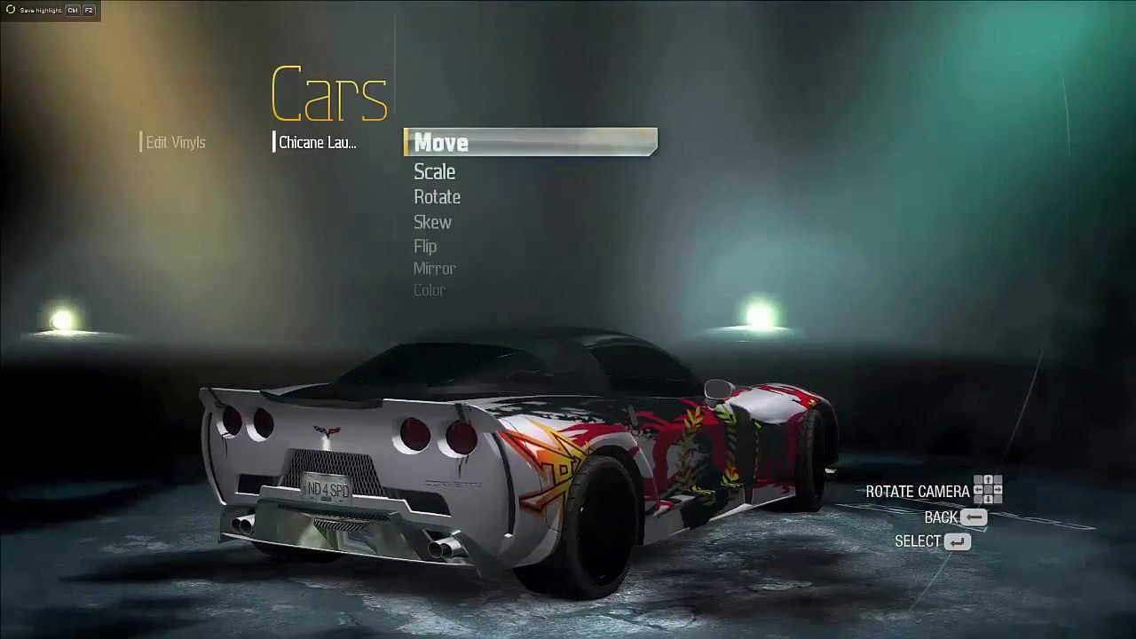 NFS Undercover - Customizing a Corvette Z06