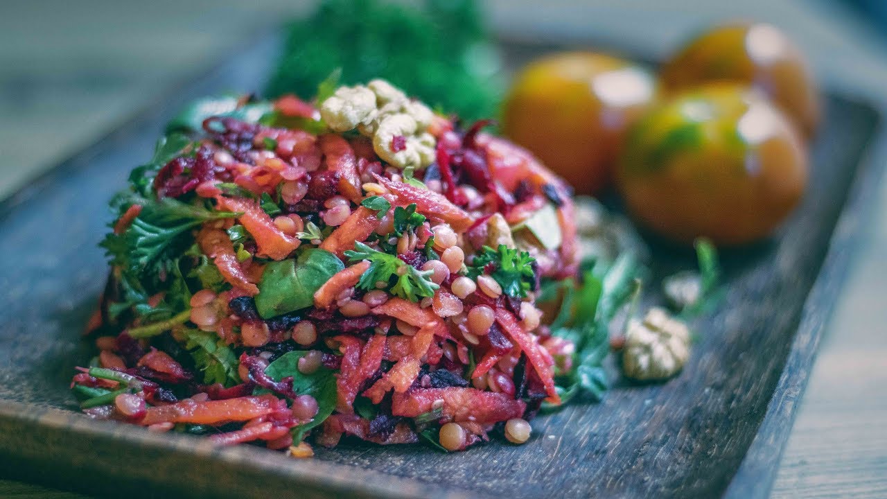 HIGH PROTEIN VEGAN RED LENTIL SALAD - Delicious & Easy Recipe