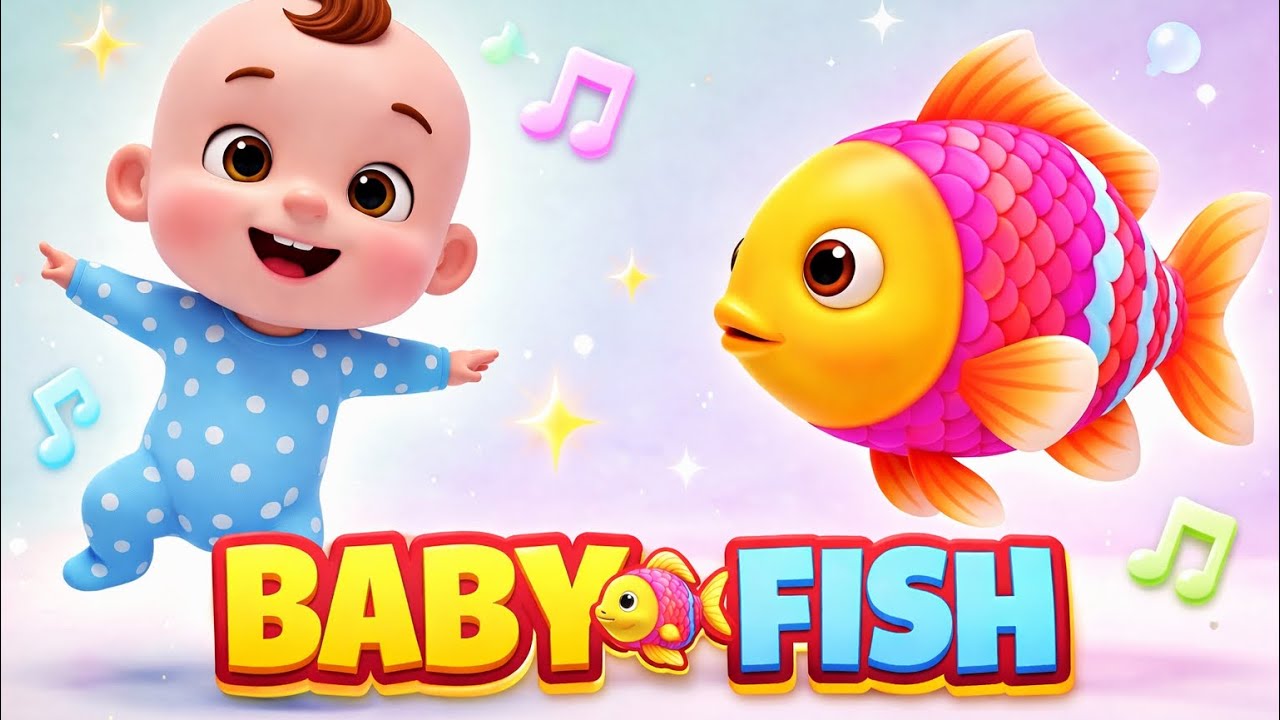 Baby & Fish Dance Song 🐟👶 | Happy Kids Music | Fun Nursery Rhymes 