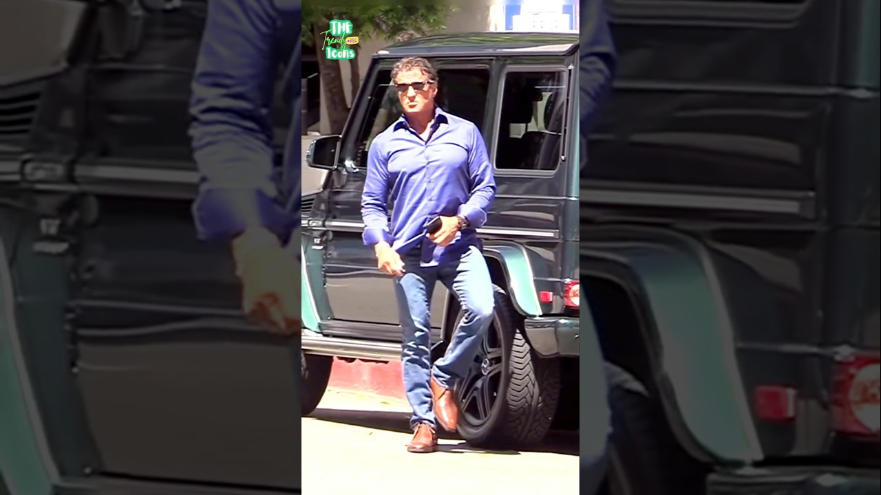 Stallone Steps Out Like a True Gangster🔥#sylvesterstallone #rocky #rambo #hollywood